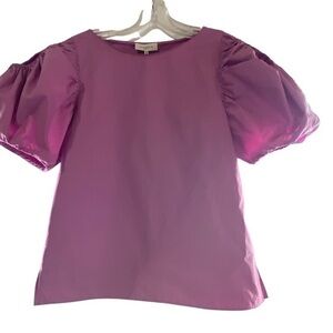LAFAYETTE 148  HATTIE  PUFF SLEEVE BLOUSE
